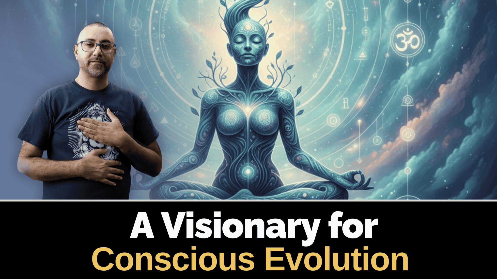 Meditative yoga session promoting conscious evolution and spiritual growth.