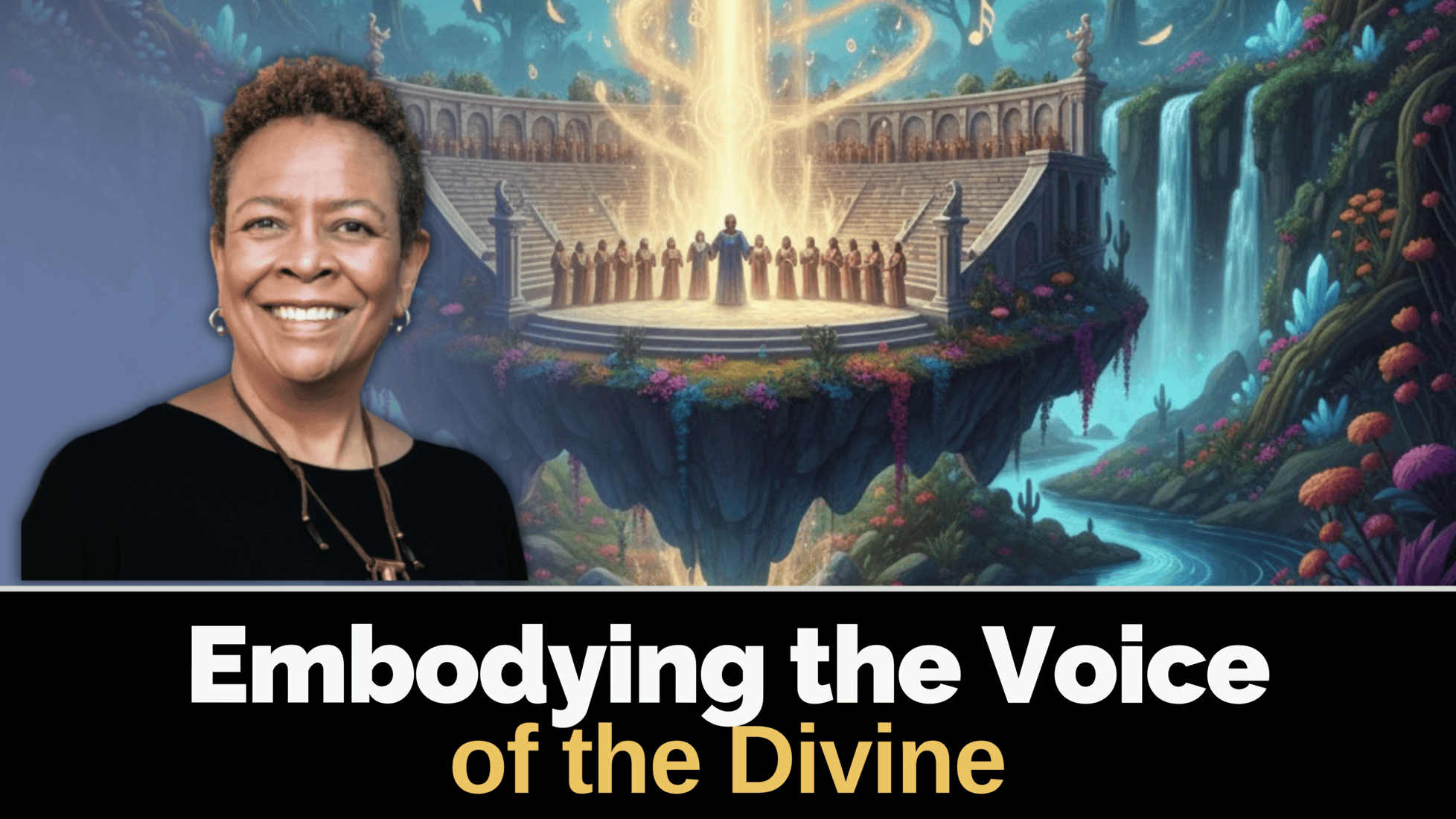 Divine voice, spiritual awakening, New Living Expo, embodiment, consciousness, guided meditation, holistic wellness, higher self.